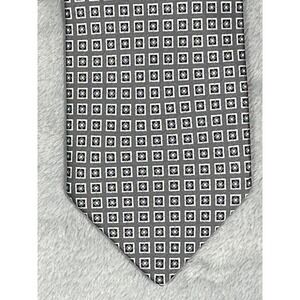 Brioni Silk Geometric Pattern Necktie Mens Luxury Handmade Italy